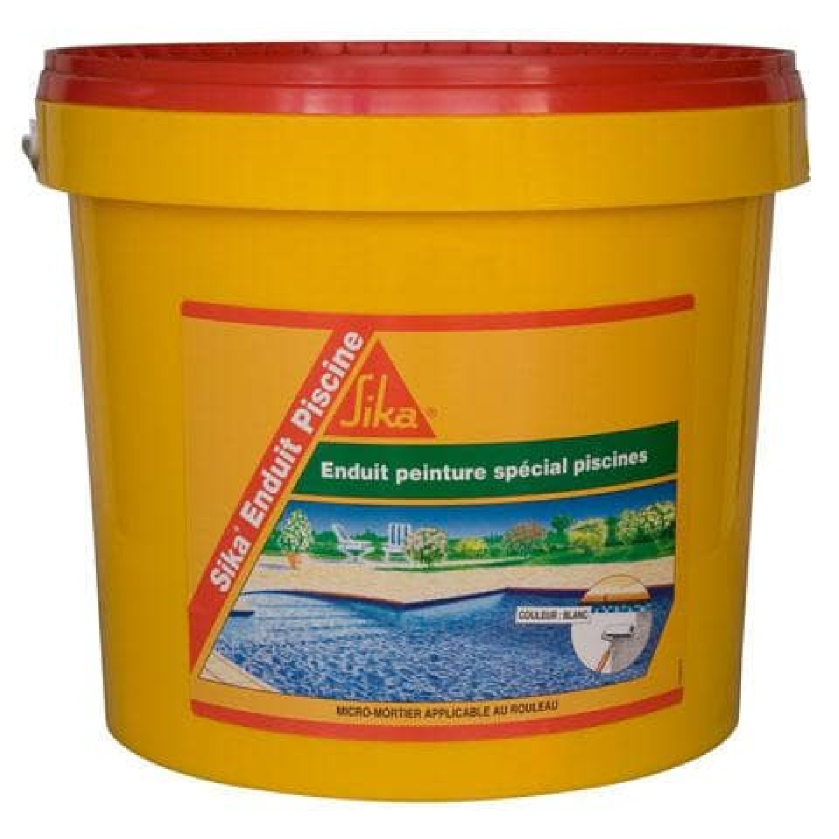 Peinture extérieure Sika Complément d'imperméabilisation pour piscine SIKA Enduit Piscine - Blanc écume - Kit 6,16kg