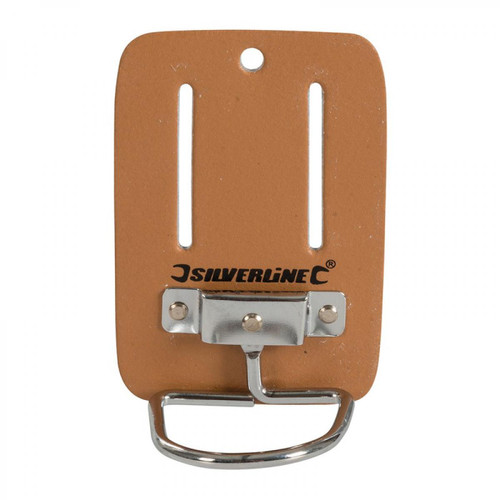 Silverline - Porte-marteau en cuir pour ceinture - 100 x 50 mm Silverline  - Porte-outils