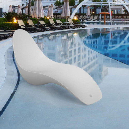 Sined - Bain de soleil, bain de soleil, transat de piscine, design blanc Venere - Transats, chaises longues