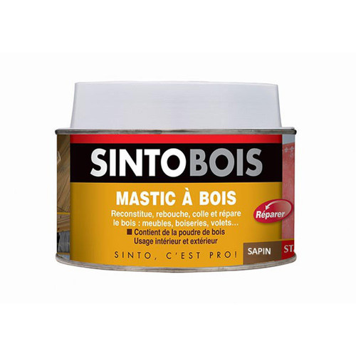 Sinto - Mastic SINTOBOIS + Tube durcisseur SINTO - Sapin - Boite 170 ml - 33780 Sinto  - Sinto