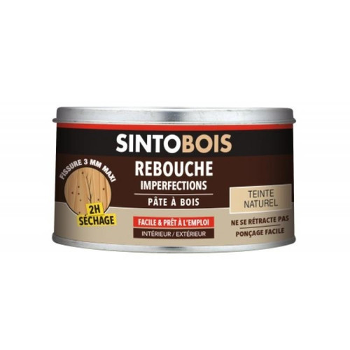 Mastic, silicone, joint Sinto Pâte à bois naturel Sintobois, boîte de 500 grammes