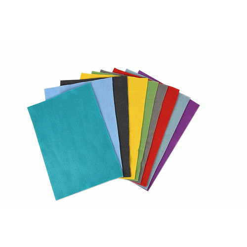 Sizzix - Sizzix Accessory-Felt Sheets 10PK (10 Colours Bold), Acrylic, Multi, 29.7 x 21 x 2.3 cm Sizzix  - Accessoires Bureau