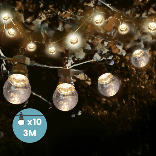 Lampadaire Skylantern Guirlande Guinguette 3M Transparente LED