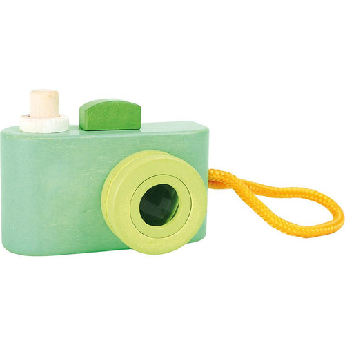 Small Foot - Caméra de jeu en bois avec déclencheur grinçant et kaléidoscope comme objectif vert Small Foot  - Small Foot