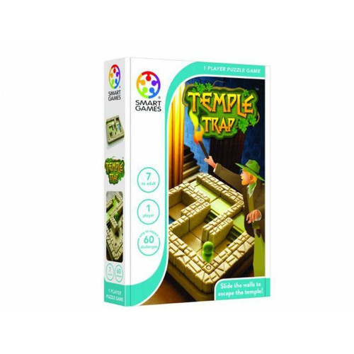Smart Games - Smart Games - Temple Trap, Puzzle Game with 48 Challenges, 7+ Years Smart Games  - Jeu escape game Jeux de société