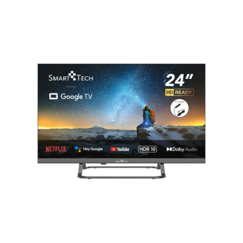 Smart Tech - Smart Tech TV LED HD 24"(60 cm) Smart TV Google 24HG01VC Chargeur de véhicule 12v fourni, HDMI, USB, Résolution: 1366*768 Smart Tech  - Smart TV TV, Home Cinéma