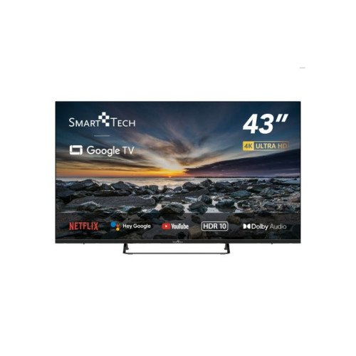 Smart Tech - SMART TECH TV 4K UHD 43" (108 cm) 43UG10V3, Smart TV Google TV, HDMI, USB, HEVC, Dolby Audio, HDR 10 Smart Tech  - TV 40'' à 43'' Smart tv