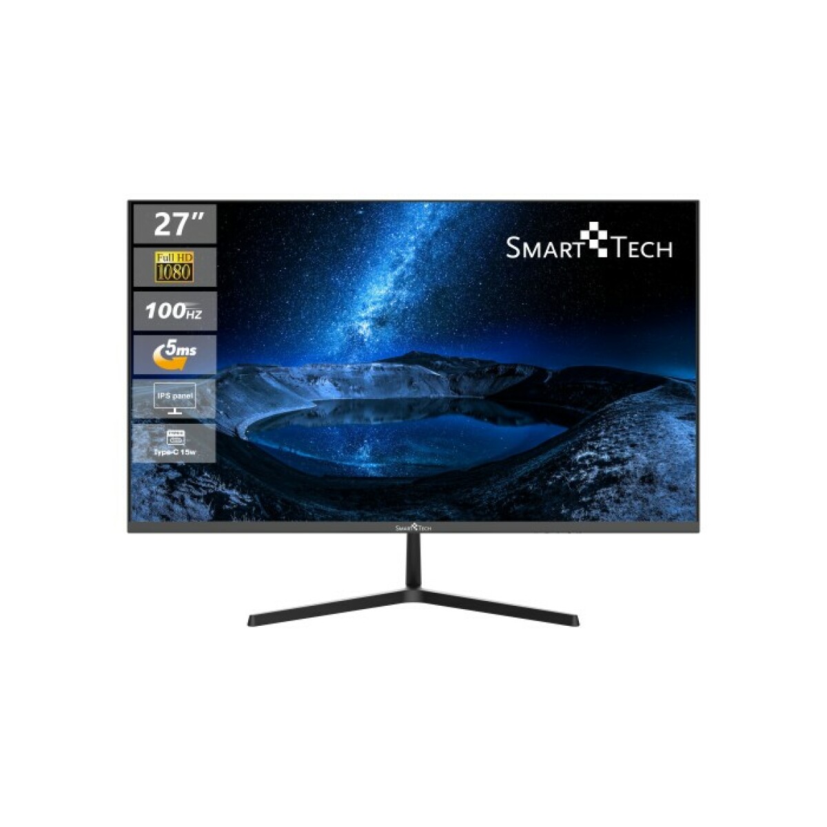 Ecran PC Smart Tech 27 (68 cm) 270N02XIF Full HD, Dalle IPS - Resolution: 1920*1080-HDMI, VGA, USB TYPE C