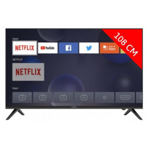 TV 40'' à 43'' Smart Tech TV LED 4K 108 cm SMT43S10UV2L1B1