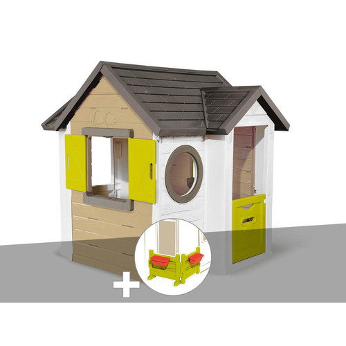 Smoby - Cabane enfant Smoby My New House + Espace jardin Smoby  - Cabane enfant smoby