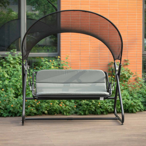 Sobuy - SoBuy OGS58-HG Luxe Balancelle Design, Balancelle de Jardin 2 Places Confortable, Balançoire Extérieur Sobuy  - Chaise longue transat
