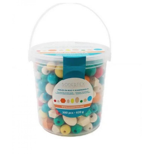 Sodertex - pack de perles en bois scandinaves avec boite en plastique Sodertex - Jeux pour fille - 4 ans Jeux & Jouets