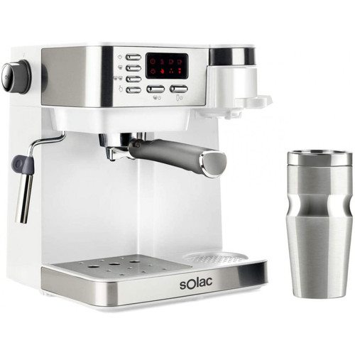 Solac - machine à café multifonction 3 en 1 de 20 bars 850W blanc gris Solac  - Petit déjeuner, Café Solac