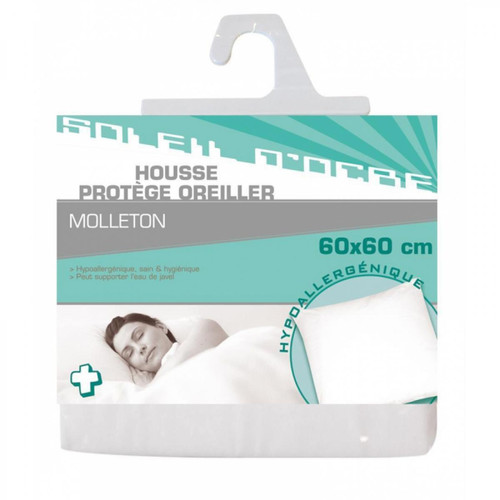 Soleil D'Ocre - Housse protège oreiller molleton - 60 x 60 cm - Hypoallergénique Soleil D'Ocre  - Housse de protection Mobilier de jardin
