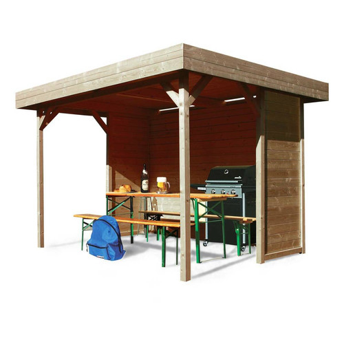 Solid - Kiosque en bois  Regensburg  - 6 m² - 3.44 x 2.59 x 2.23 m - 19 mm Solid  - Tentes de réception