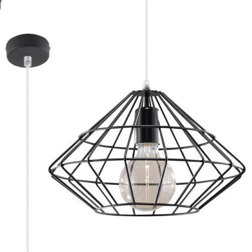 Sollux Lighting - Lampe pendante UMBERTO noir Sollux Lighting  - Suspensions, lustres