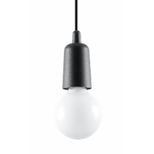 Sollux Lighting - Lampe pendante DIEGO 1 noir Sollux Lighting  - Suspensions, lustres