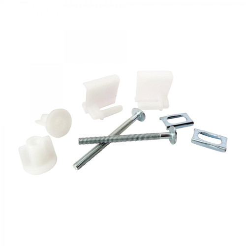 Somatherm For You - Fixation d'abattant WC 2 plaques métal, 2 écrous,  2 glissières, longueur 75mm Somatherm For You  - Abattant  WC