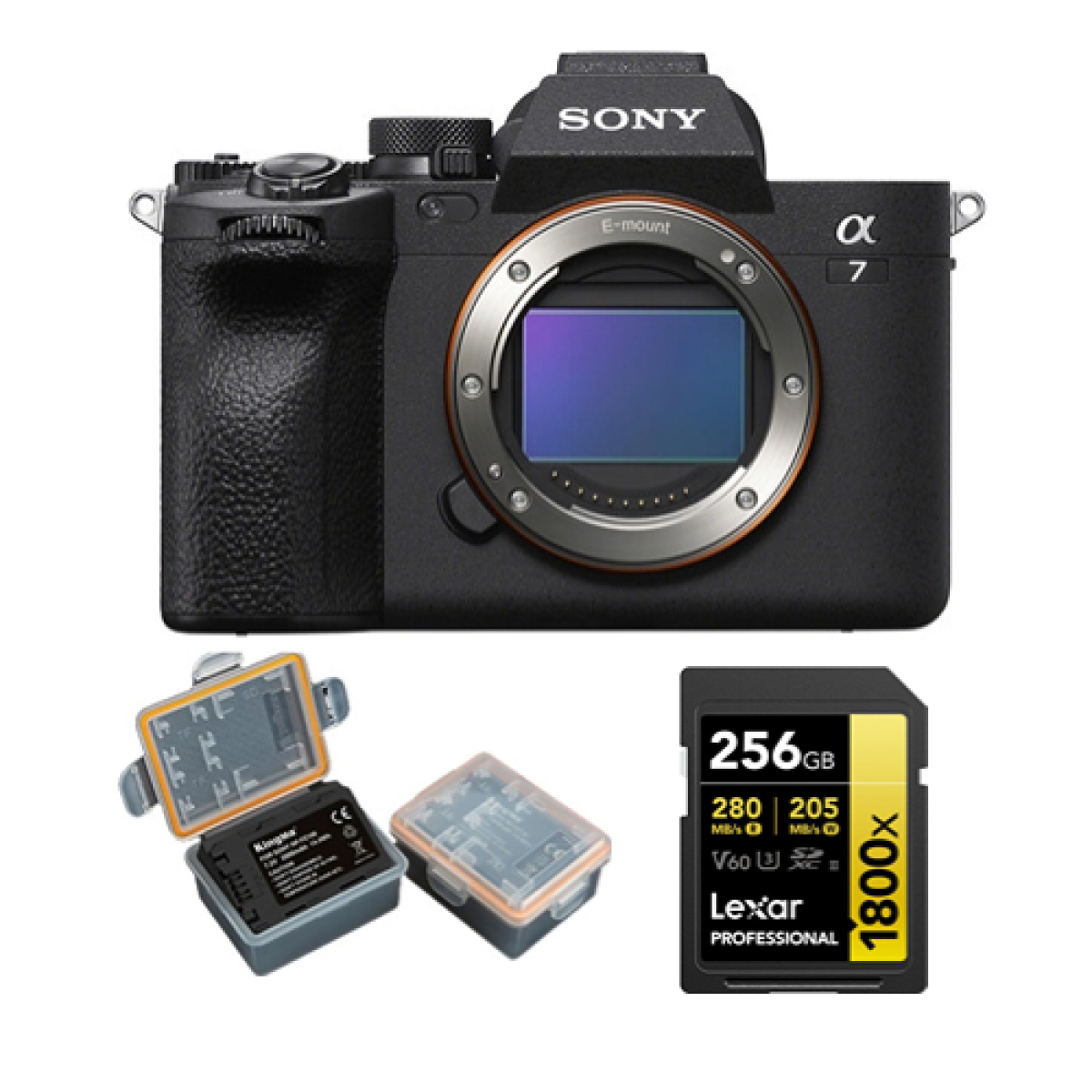 Sony Alpha A7 Mark IV Caméra+Lexar 256GB Professional 1800x UHS-II SDXC Memory Card + Kingma 2000mAh Battery (Sony NP-FZ100)