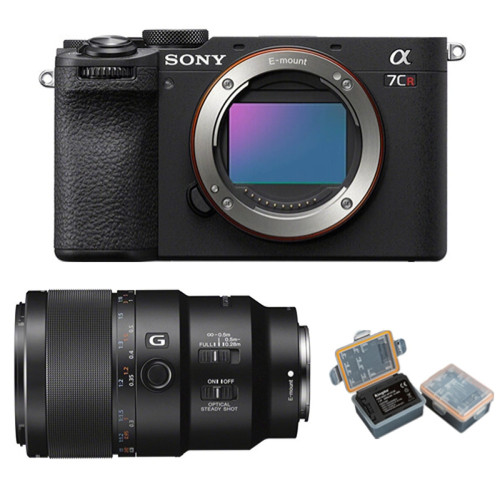 Sony - Sony Alpha a7CR (Noir) Appareil photo sans miroir +Sony FE 90mm f2.8 Macro G OSS E-mount (SEL90M28G)+Kingma 2000mAh Battery (Sony NP-FZ100) Sony  - Appareil Photo Sony