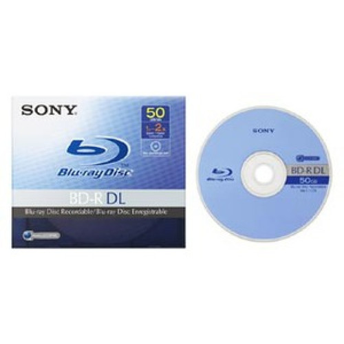 DVD Vierge Sony BD-R DL 50 GO 2X (BOITER STANDARD)