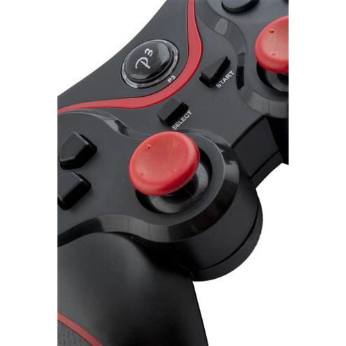 Jeux PS3 Manette de jeu Vibrante BLUETOOTH PS3 et PC Dual Vibration Noir et Rouge