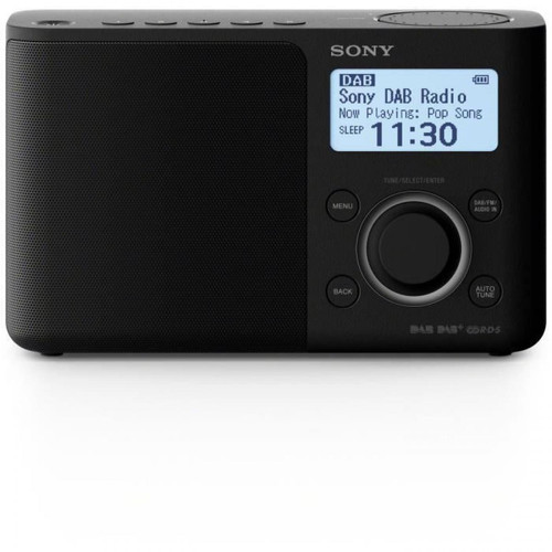 Sony - Radio réveil numérique portable - XDRS61DB - Noir - Radio-Réveil Radio