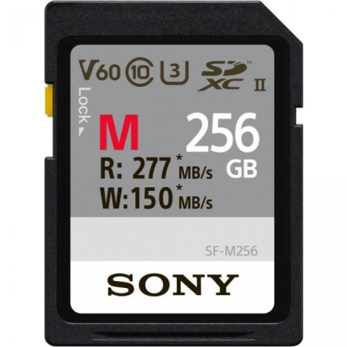 Sony - SF-M256 Carte Memoire 256Go SDXC SD UHS-II 277Mbps 150MB/s Noir - Carte SD