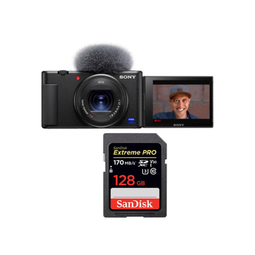 Sony - Sony ZV-1 Caméra Noir+SanDisk 128 Go Extreme Pro SDXC UHS-I U3 V30 170 Mo - Sony