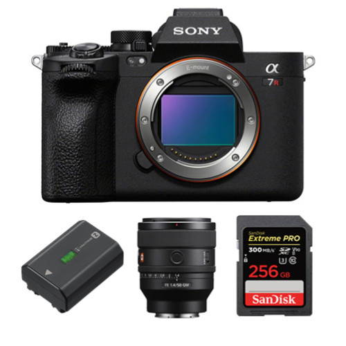 Sony - Sony A7R V Boîtier+FE 50mm f1.4 GM+Sony NP-FZ100+SanDisk 256GO Sony  - Appareil Photo Sony