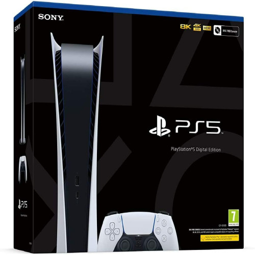 Sony Sony PlayStation 5 Digital Edition Avec 1 Manette Sans Fil DualSense, Couleur : Blanche