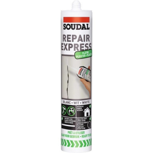 Soudal - Plâtre Express blanc, pot de 250ml Soudal  - Produit préparation avant pose