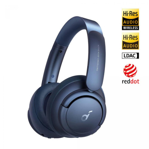 Soundcore - Q35 Casque Audio Sans Fil Supra Auriculaire Annulation du Bruit Active Bluetooth Bleu Soundcore  - Casque audio bleu