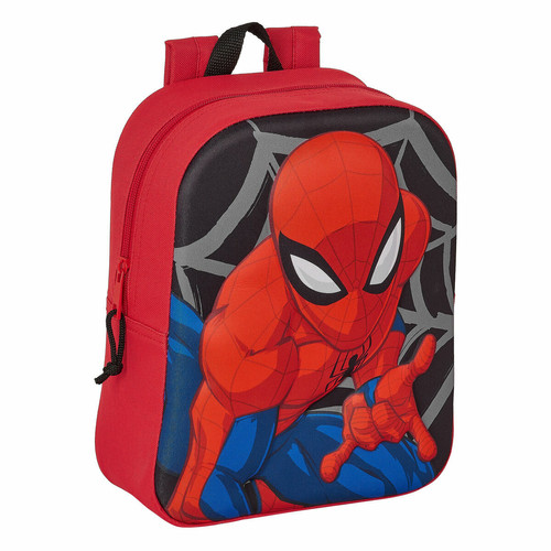 Spiderman - Cartable Spiderman 3D Rouge Noir 22 x 27 x 10 cm Spiderman  - Spiderman