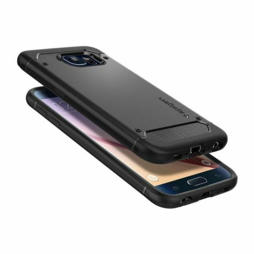 Coque, étui smartphone Coque Galaxy S6, Spigen® Galaxy S6 Coque [Capsule Ultra Rugged] Rétablissement [Black] protection Ultime contre les chutes et les impacts Coque pour Galaxy S6 (2015) - Black (SGP11439)