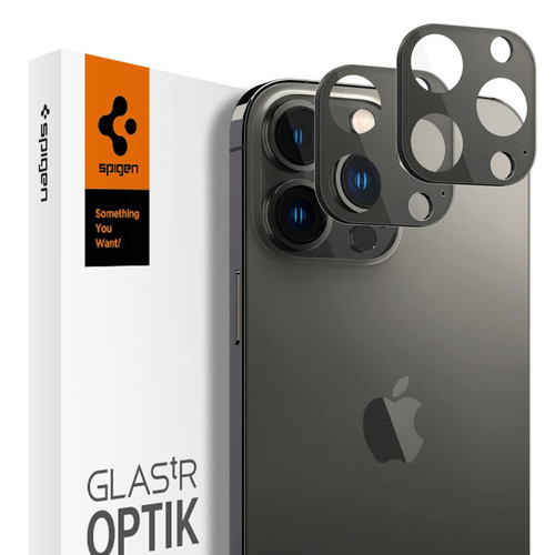 Spigen Sgp - Spigen Glas.tR Optik Camera Arrière Protecteur compatible avec iPhone 13 Pro, iPhone 13 Pro Max, 2 Pièces, Noir, Résistant aux Rayures, Couverture complète, 9H Protection Spigen Sgp  - Protection écran tablette