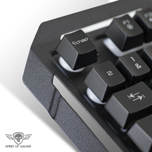 Spirit Of Gamers Clavier Gaming GTA 250 – Rétro-Eclairage RGB – Touches Semi-Mécaniques – Touches Anti-Ghosting - Mode Play - Smart Touch
