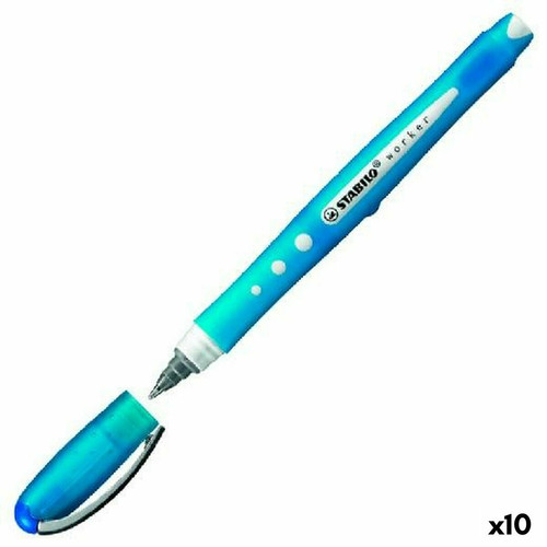 Stabilo - stylo à encre liquide Stabilo Roller Worker Bleu 0,5 mm (10 Unités) Stabilo  - Stabilo