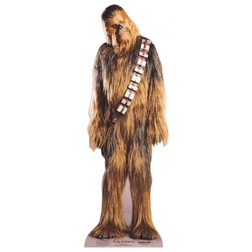 Star Cutouts - Figurine en carton taille réelle Chewbacca Star Wars H 195 CM - Statues Blanc