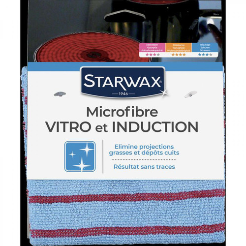 Starwax - Lavette microfibre pour STARWAX vitrocéramique et induction Starwax  - Starwax