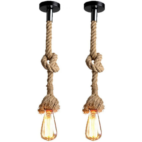 Stoex - Lot de 2 E27 Douille Rétro Lustre Suspensions Ajustable 1M Rétro Plafond Lampe e Stoex  - Suspension 2 lampes