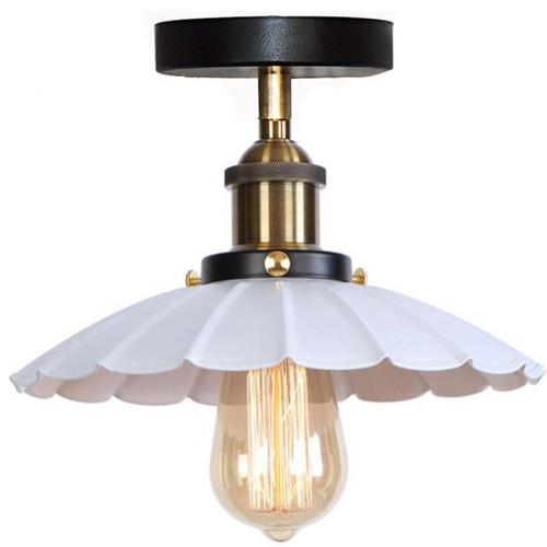 Stoex - Vintage Plafonnier Industriel en Fer Métal Rétro Lampe de Plafond E27 Lumière Lo Stoex  - Plafonniers Stoex