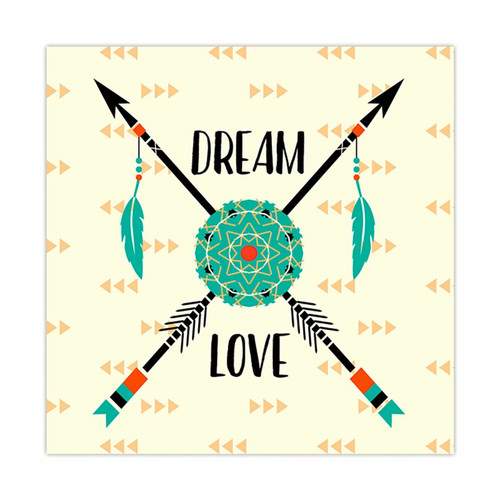 Sudtrading - Cadre mandala et flèches - 30 x 30 cm - Dream Love - Sudtrading