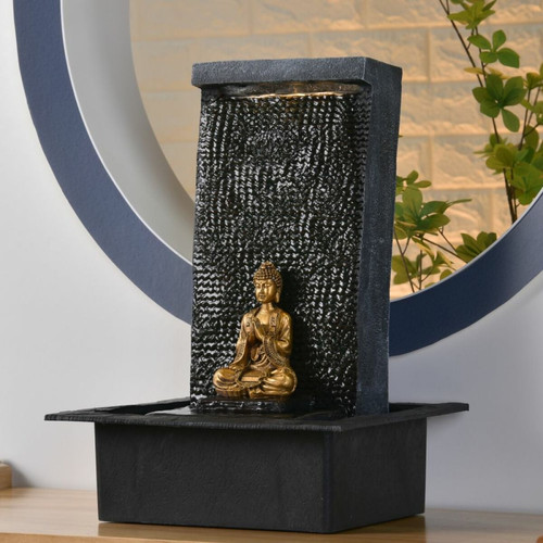 Sunchine Fontaine en résine Bouddha Zenitude.