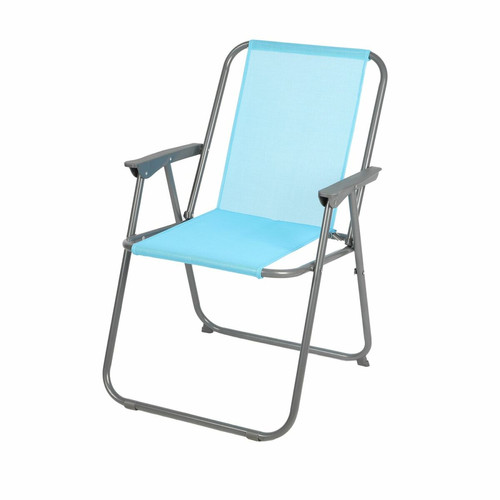 Fauteuil de jardin Sunnydays Chaise de camping pliable - Bleu turquoise