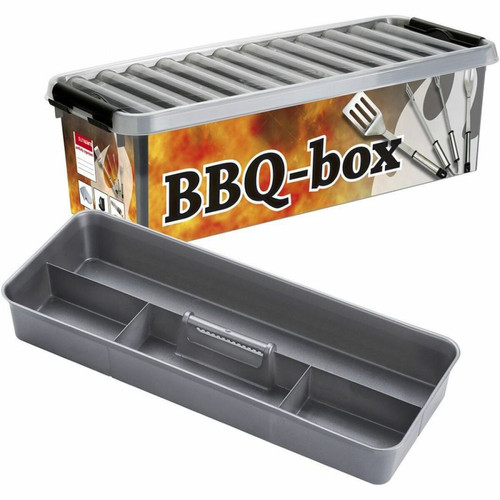 Boîte de rangement Sunware Boite Q-line BBQ-Box avec insert compartimenté.