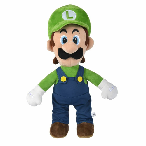 Super Mario - Jouet Peluche Super Mario Luigi Bleu Vert 50 cm Super Mario  - Héros et personnages