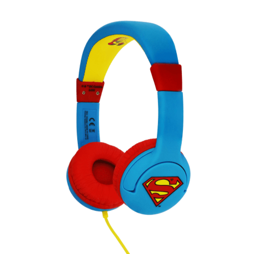 Superman - DC0262 Casque Audio Filaire Supra-Auriculaire Jack 3.5mm Leger Bleu Superman  - Marchand Zoomici