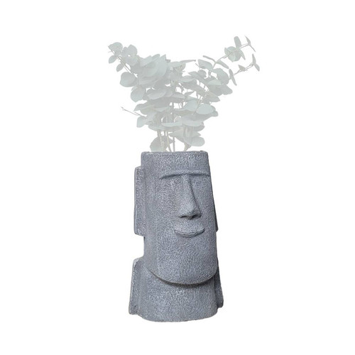 sweeek - Cache pot figurine Aztèque, magnesia H42,5cm I sweeek sweeek  - Pot fleur gris