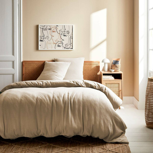 sweeek - Parure de lit gaze de coton beige 260 x 240cm I sweeek sweeek  - Salon, salle à manger